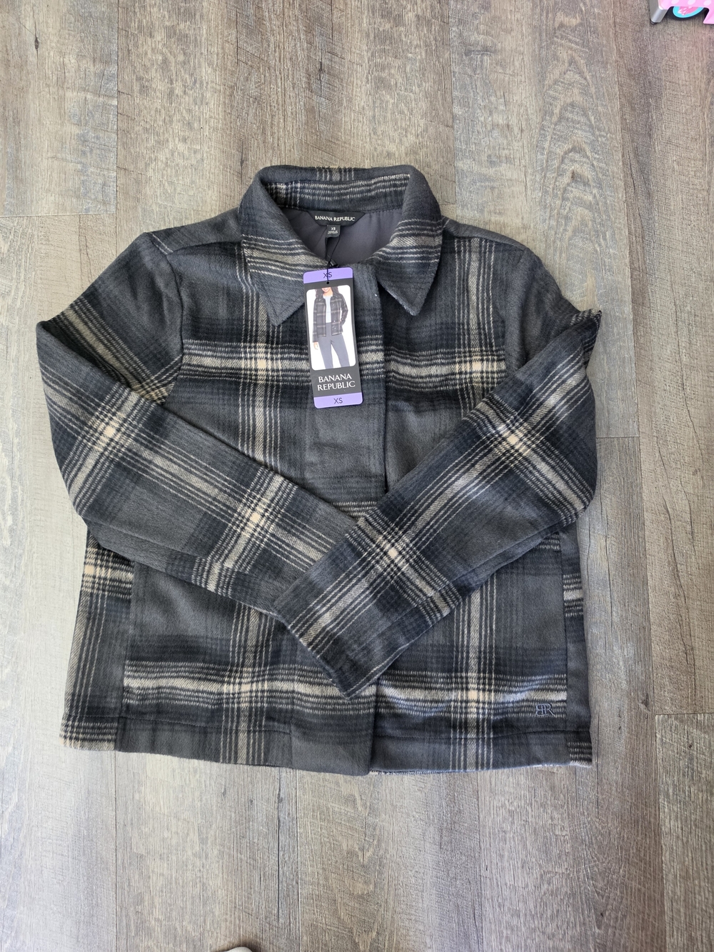 Banana Republic Kids Black Plaid Jacket